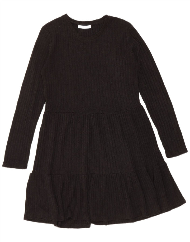 Zara Damen Pulloverkleid UK 10 Small Schwarz