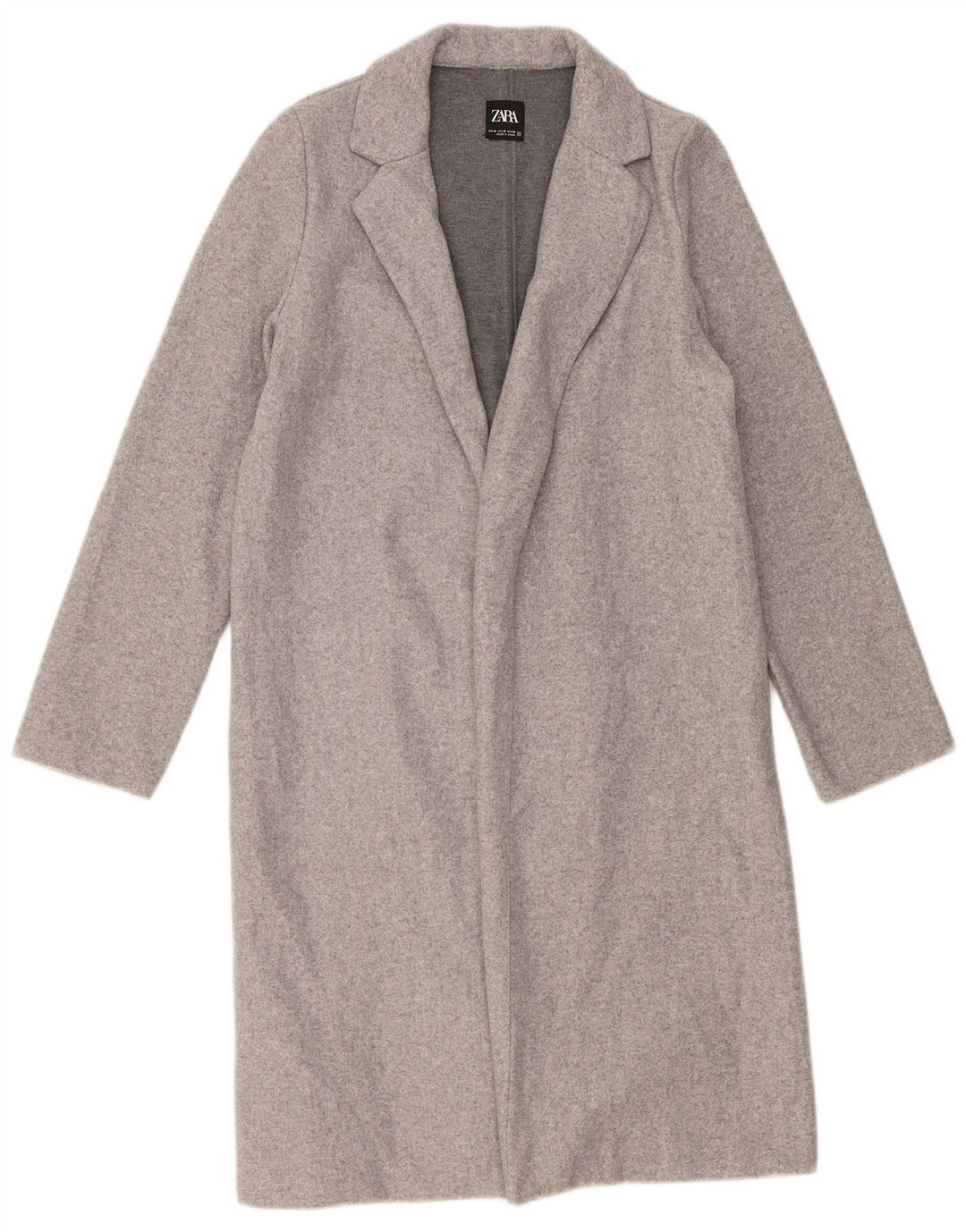 Zara Damen Offener Mantel UK 14 Mittelgrau