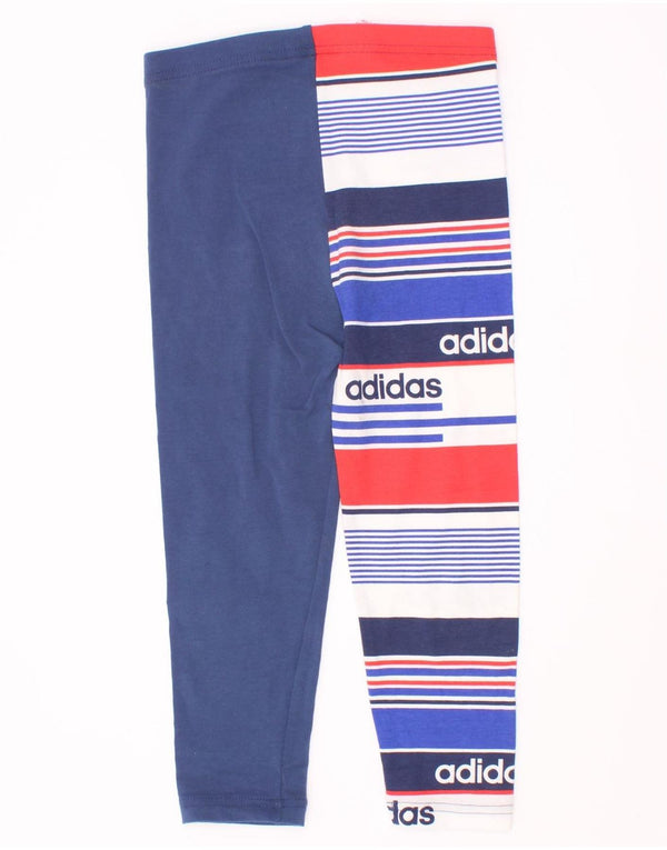Adidas Mädchen-Grafik-Leggings, 3–4 Jahre, mehrfarbig, gestreift, Baumwolle