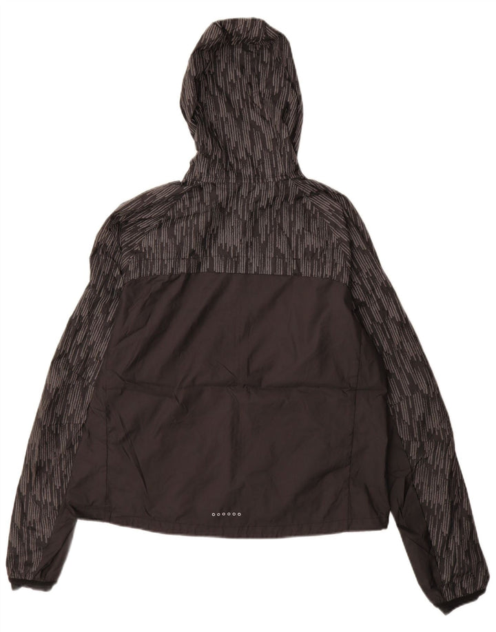 Nike Damen-Lauf-Trainingsanzug-Oberteiljacke UK 14 Medium Black Geometrisch