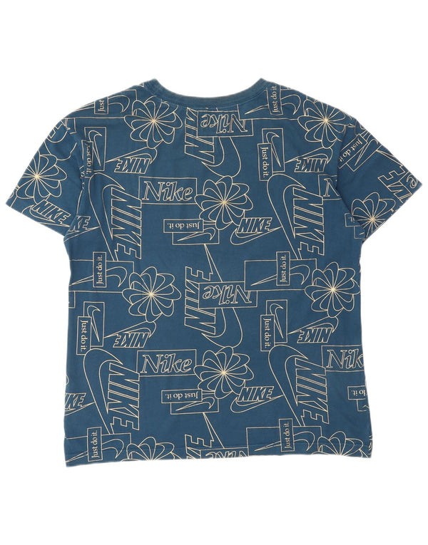Nike Mens Graphic T-Shirt Top Small Navy Blue Cotton