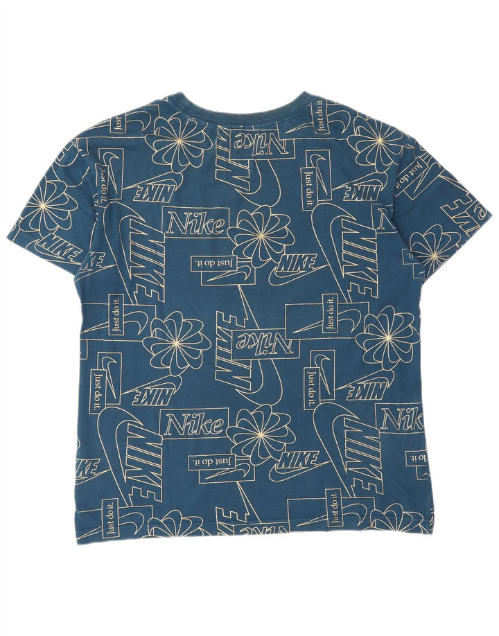 Nike Herren-T-Shirt mit Grafik, Größe S, Marineblau, Baumwolle