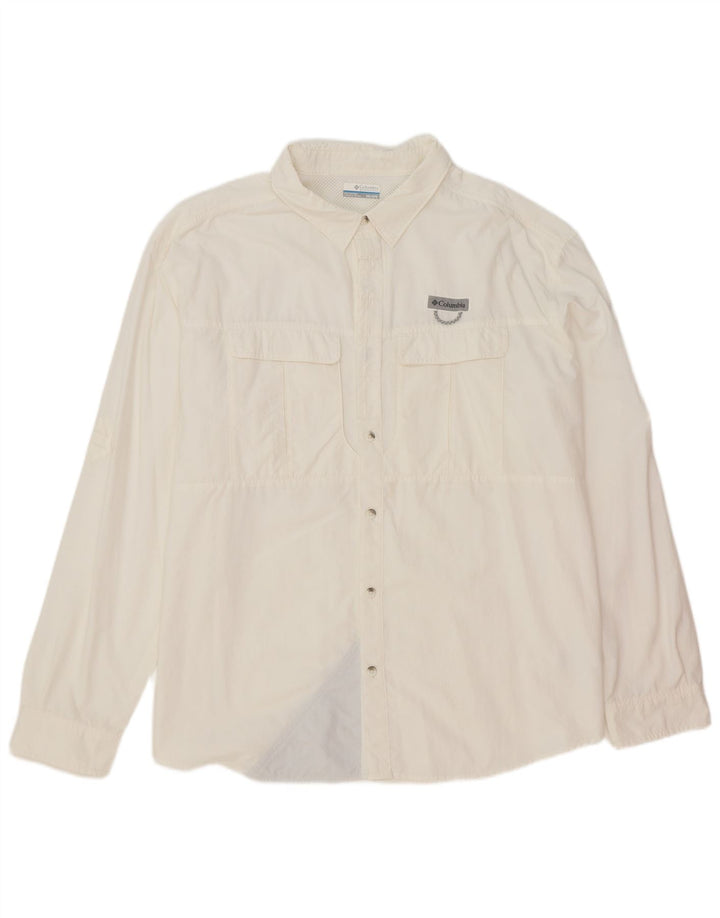 Columbia Herrenhemd 2XL, weißes Nylon