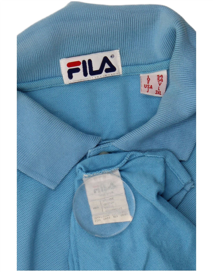 Fila Herren Poloshirt IT 54 XL Blau Baumwolle