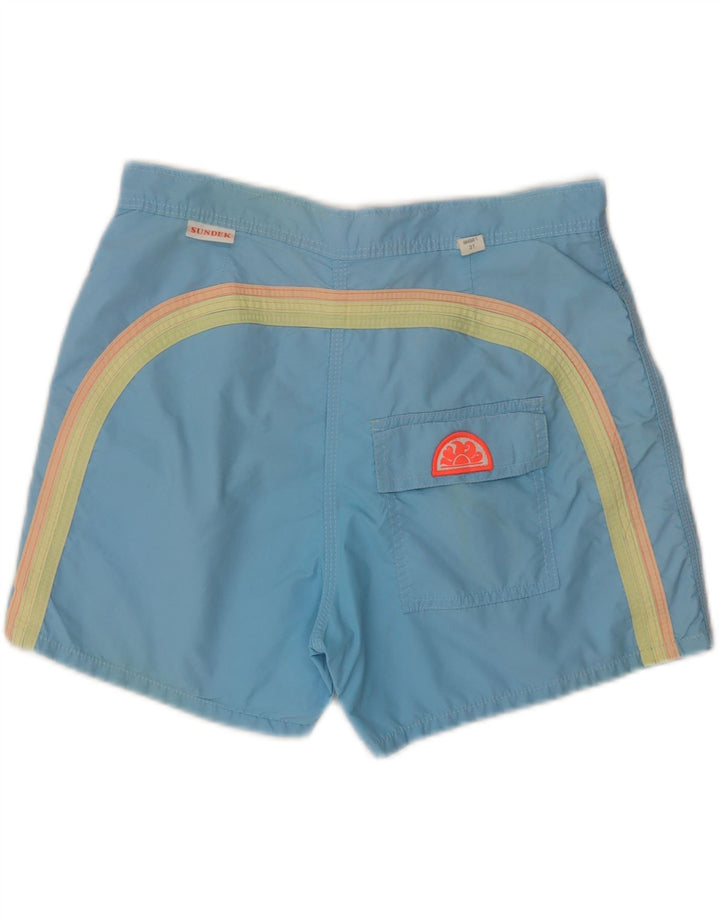 SUNDEK Mens Swimming Shorts Medium  Blue Nylon