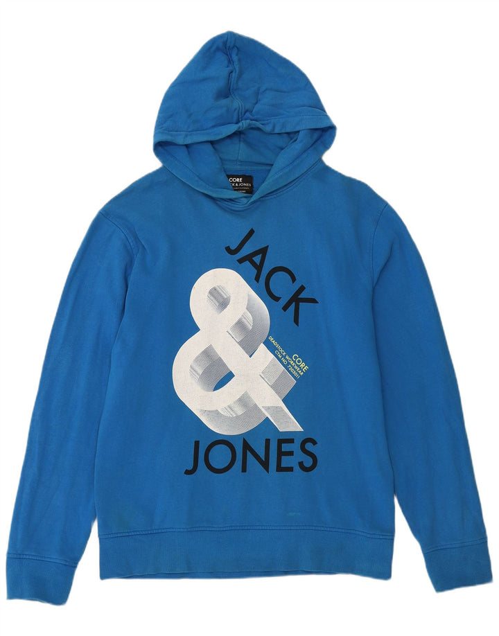 JACK & JONES Herren Graphic Hoodie Pullover XL Blaue Baumwolle