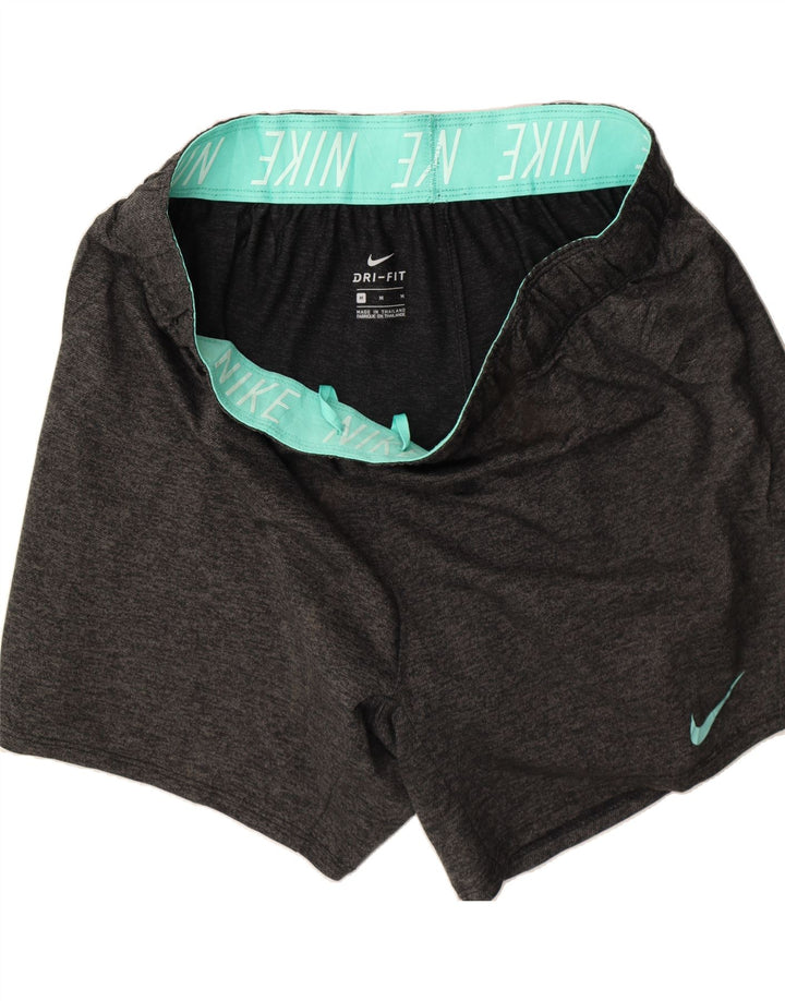 NIKE Womens Dri Fit Sport Shorts UK 14 Medium Grey Polyester Vintage Nike and Second-Hand Nike from Messina Hembry 