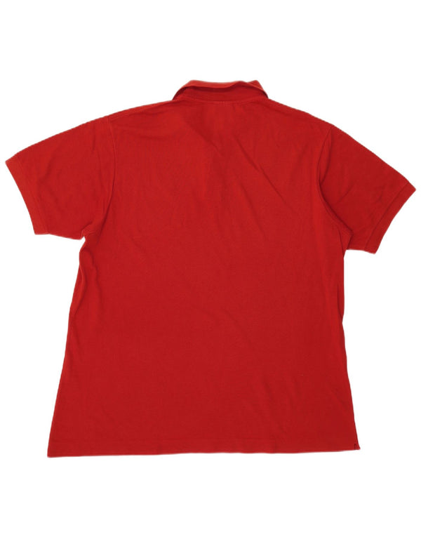 Lacoste Herren-Poloshirt, Größe 6 XL, rote Baumwolle