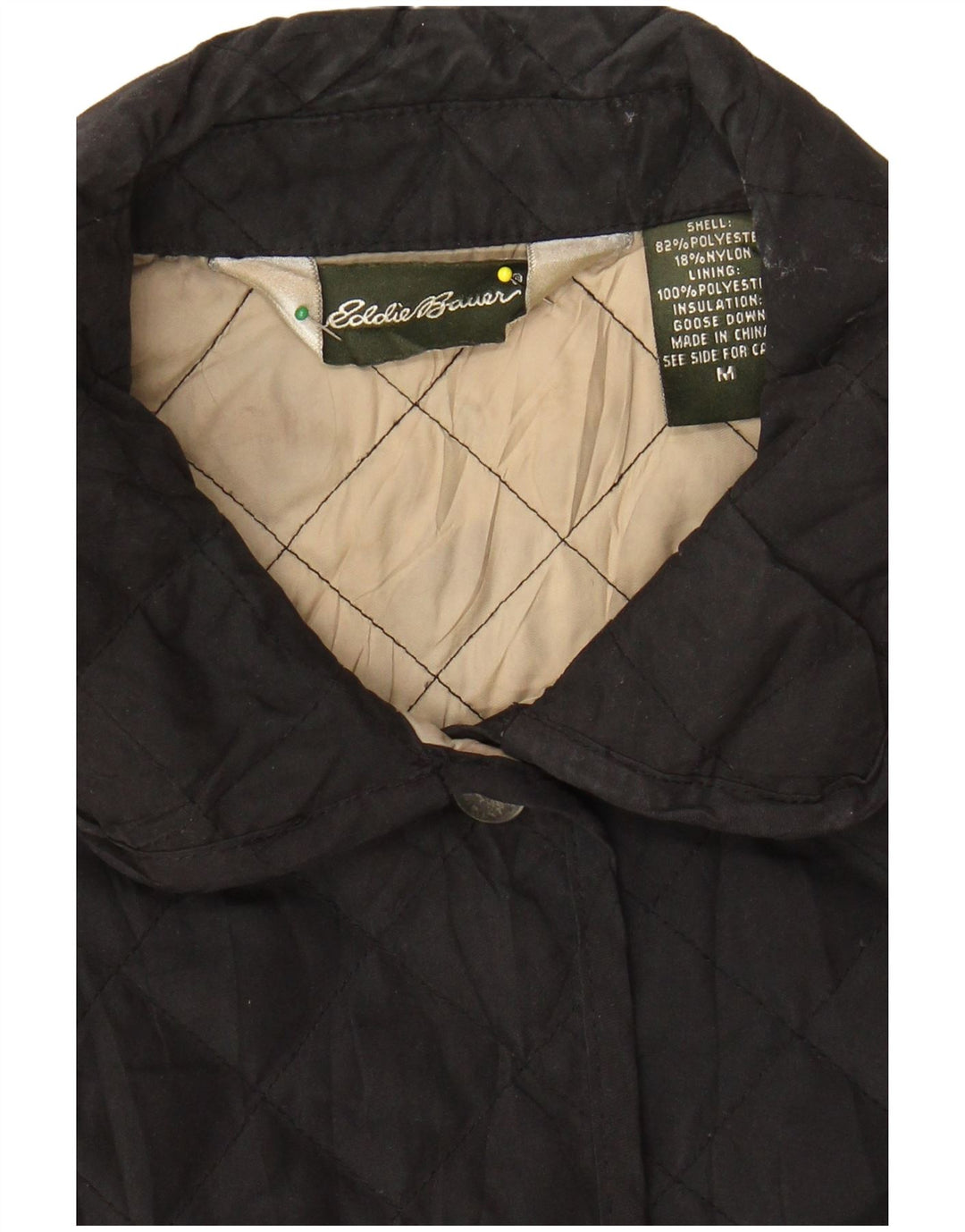 EDDIE BAUER Damen Steppjacke UK 12 Medium Schwarz Polyester