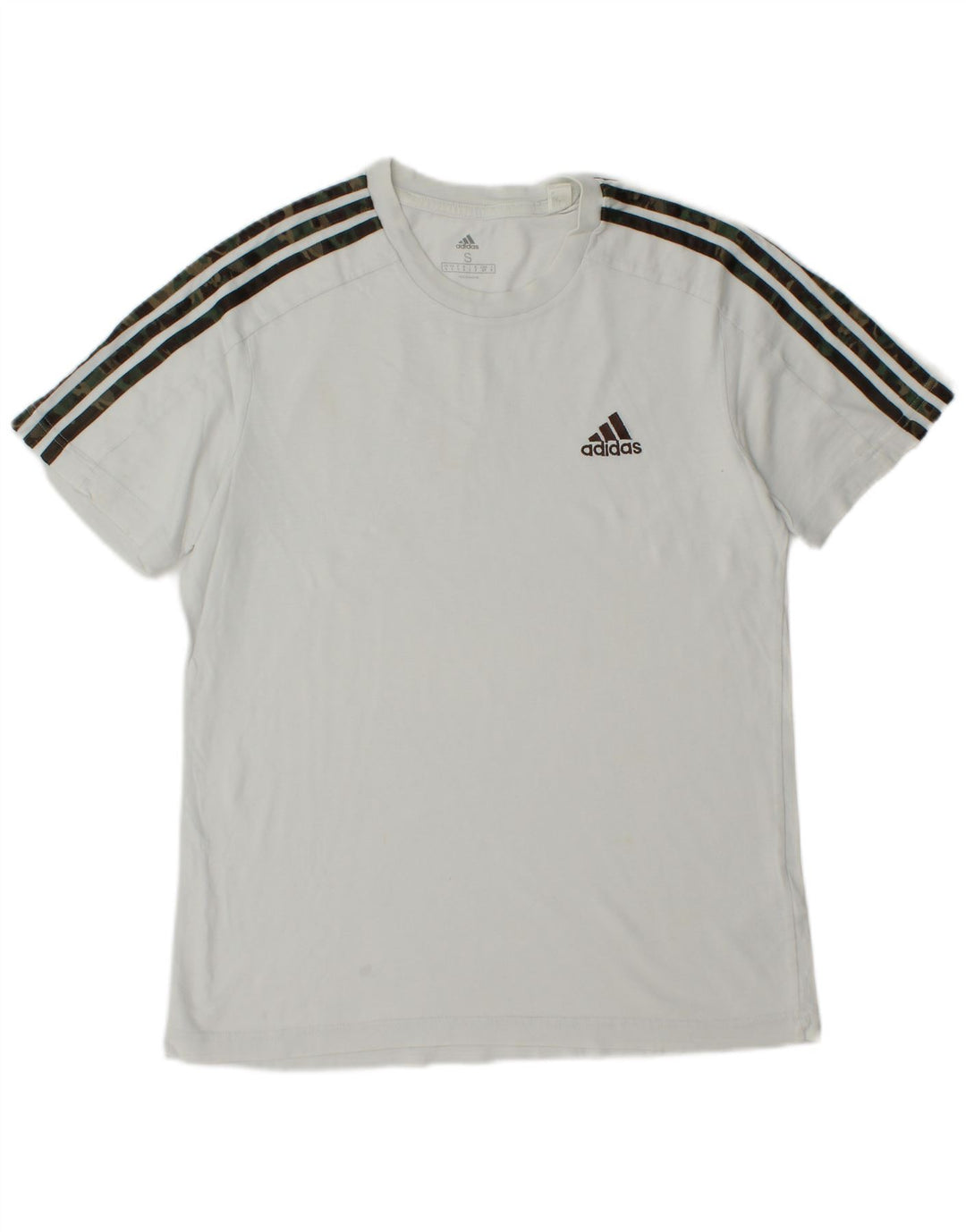 Adidas Herren T-Shirt Top Small Weiß Baumwolle