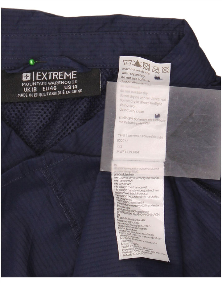 Mountain Warehouse Damen-Hemd UK 18 XL Marineblaues Polyester