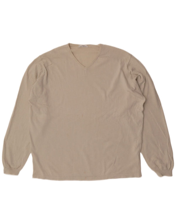 Marks & Spencer Herren Top Langarm XL Beige Baumwolle