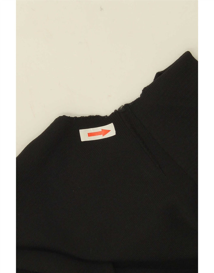 Zara Damen Sommerkleid UK 12 Medium Schwarz Polyester