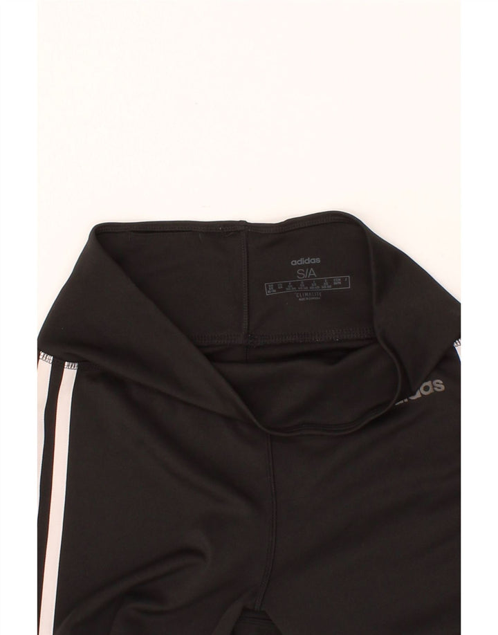 ADIDAS Womens Climalite Leggings UK 8/10 Small  Black Polyester Vintage Adidas and Second-Hand Adidas from Messina Hembry 