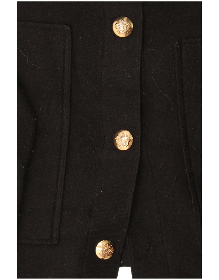 Massimo Dutti Damen Crop Übergroße Bolerojacke UK 6 XS Schwarz