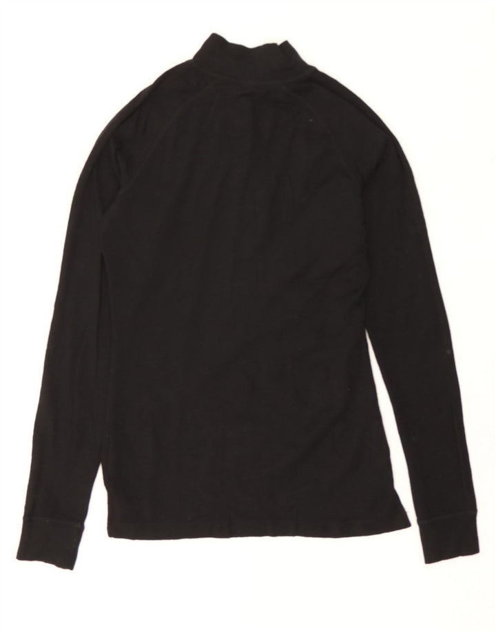 MOUNTAIN WAREHOUSE Womens Zip Neck Jumper Sweater UK 10 Small Black Wool Vintage Mountain Warehouse and Second-Hand Mountain Warehouse from Messina Hembry 