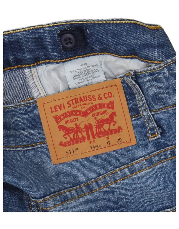 Levi's Jungen 511 Slim Jeans 14–15 Jahre W27 L29 Blaue Baumwolle