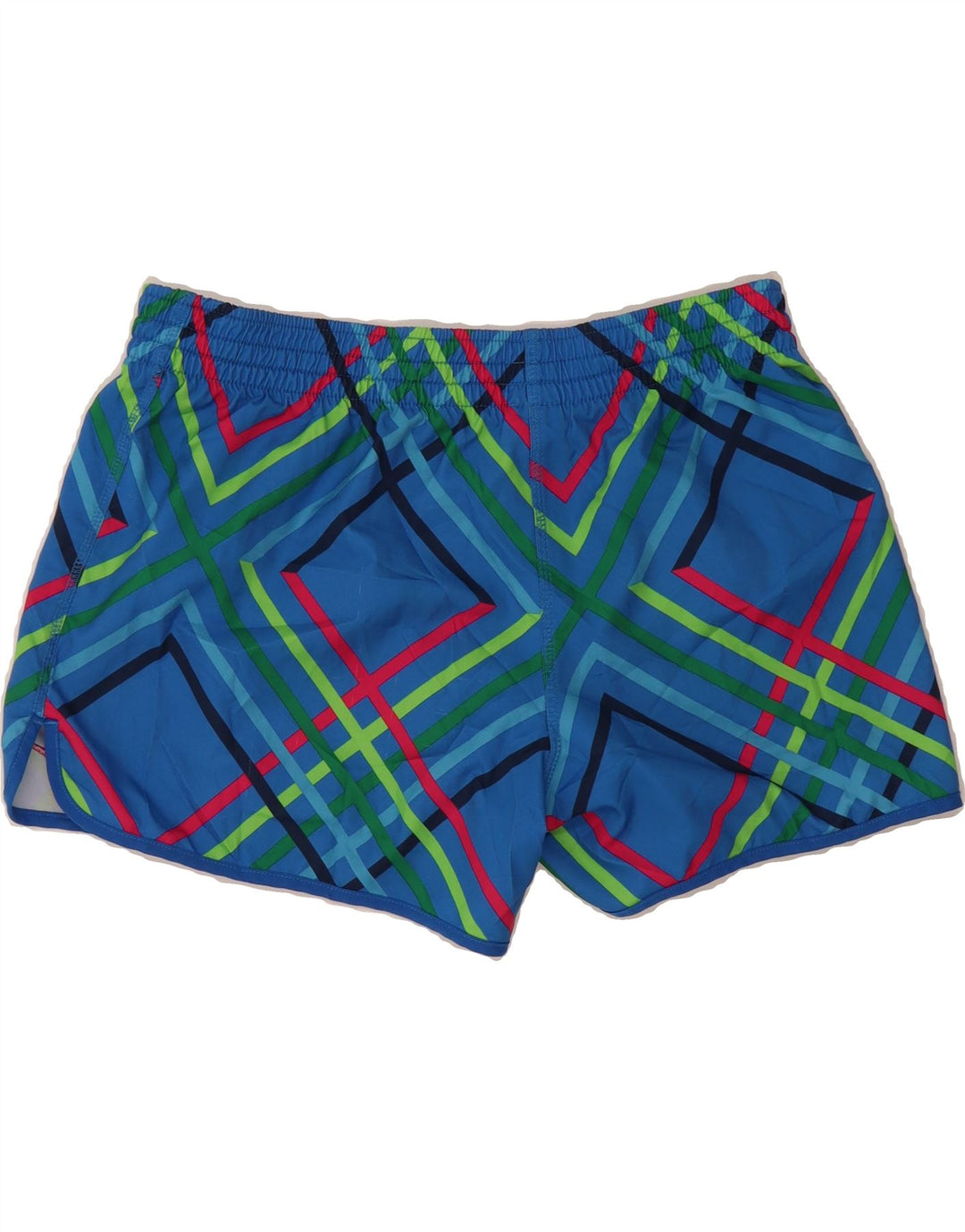 NIKE Womens Swimwear US 8/10 Small Blue Argyle/Diamond Polyester Vintage Nike and Second-Hand Nike from Messina Hembry 
