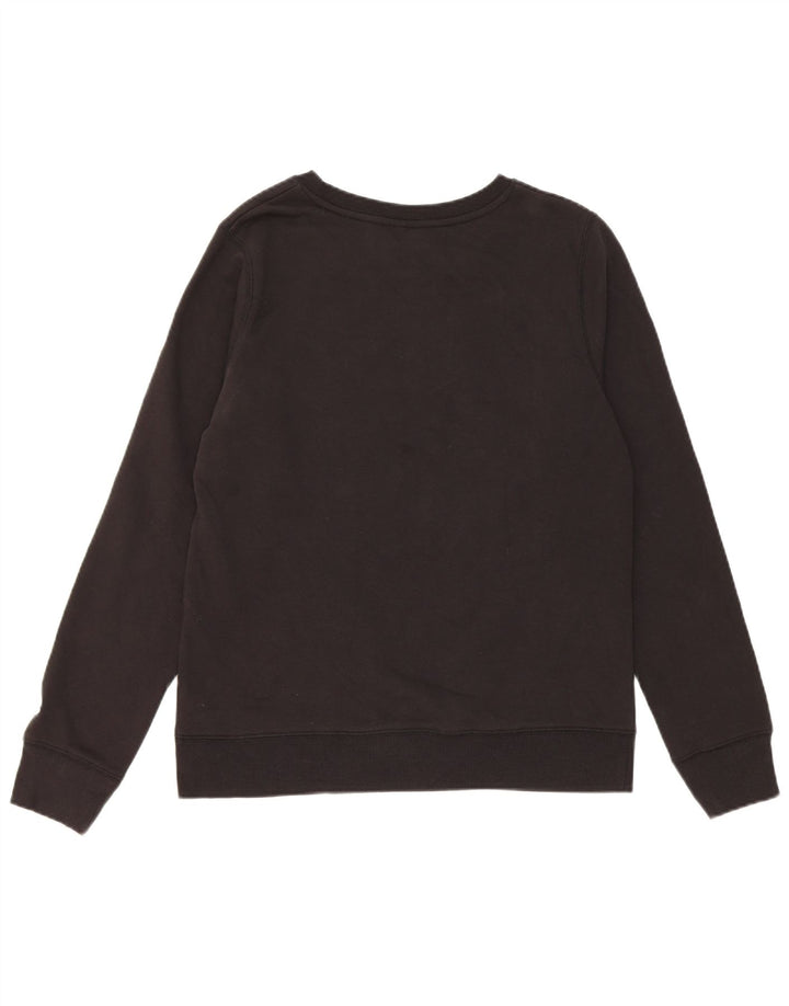 Champion Damen Grafik-Sweatshirt-Pullover UK 12 Mittelschwarze Baumwolle