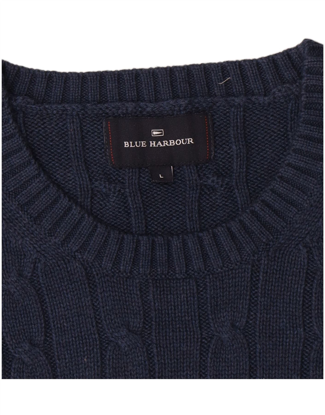 Marks & Spencer Herren Blue Harbour Pullover mit Rundhalsausschnitt, Größe L, Marineblau
