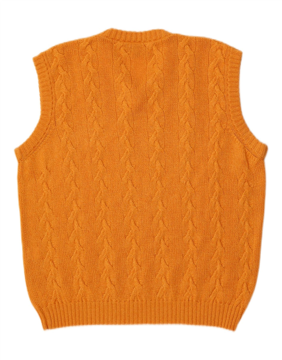 Les Copains Herren Weste Tank Top IT 50 Mittelorange Wolle