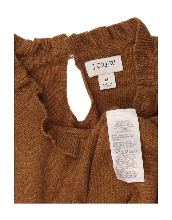 J. Crew Damen-Pullover mit Rundhalsausschnitt, UK 12, mittelbraun, Baumwolle