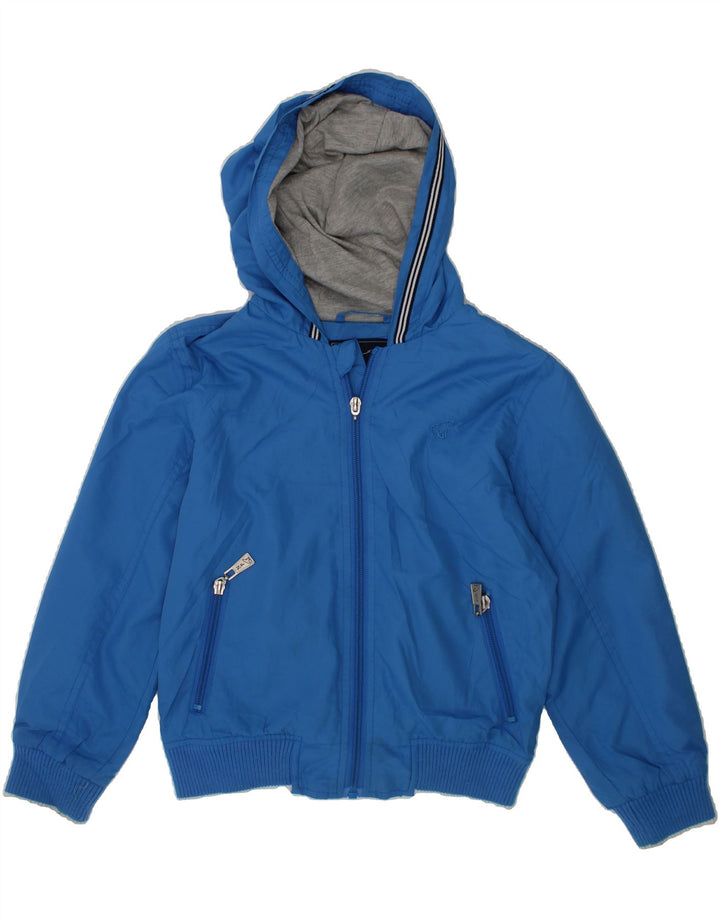 NORTH POLE Girls Hooded Rain Jacket 6-7 Years Blue Polyester Vintage North Pole and Second-Hand North Pole from Messina Hembry 