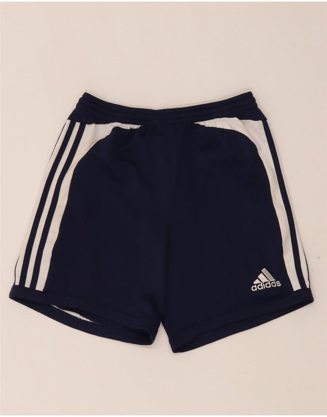 ADIDAS Damen Climalite Sport Shorts UK 12 Mittel Marineblau Farbblock