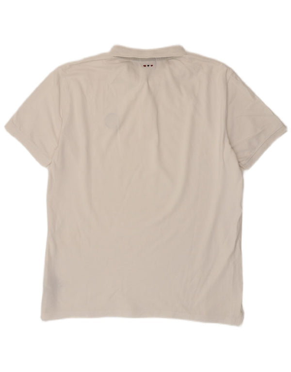 NAPAPIJRI Herren Geographic Poloshirt XL Weiße Baumwolle