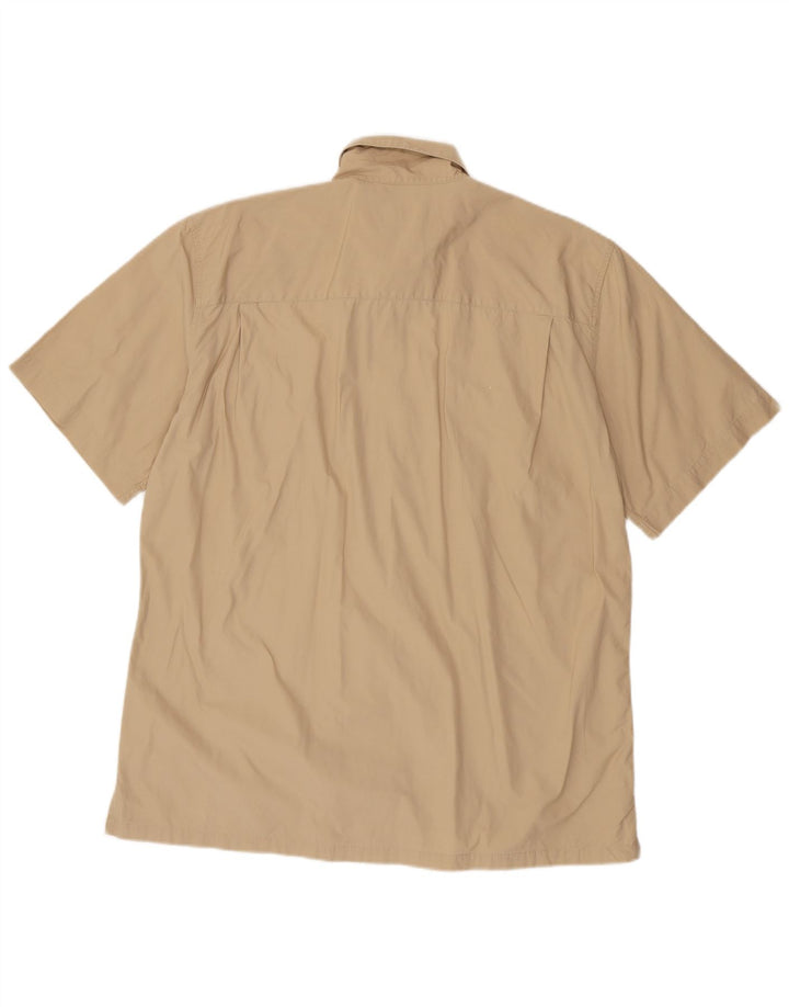 Gas Herren Kurzarmhemd XL Beige Baumwolle