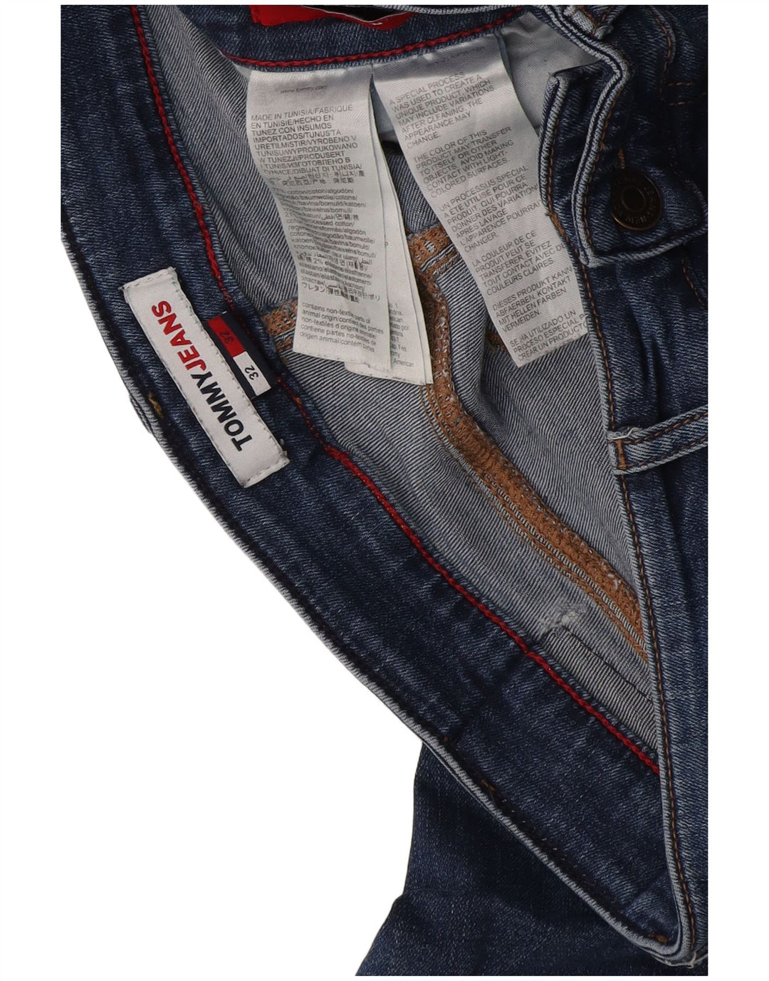 Tommy Hilfiger Herren Slim Jeans W32 L32 Blaue Baumwolle