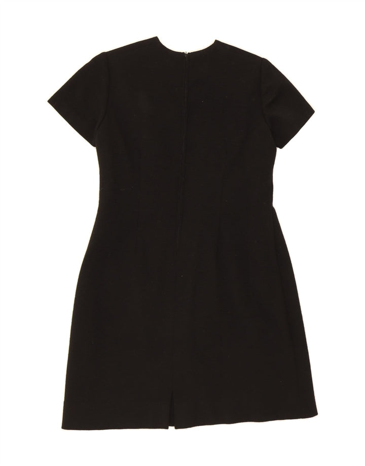 VINTAGE Womens Basic Dress UK 12 Medium Black Vintage Vintage and Second-Hand Vintage from Messina Hembry 