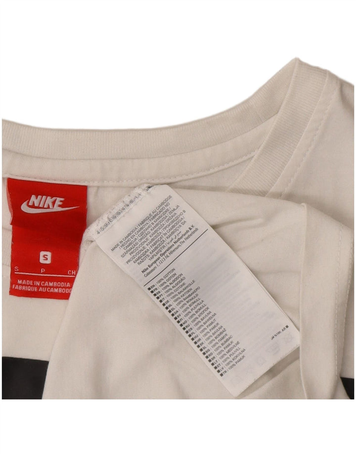 NIKE Herren-T-Shirt mit Grafik, Größe S, weiße Baumwolle