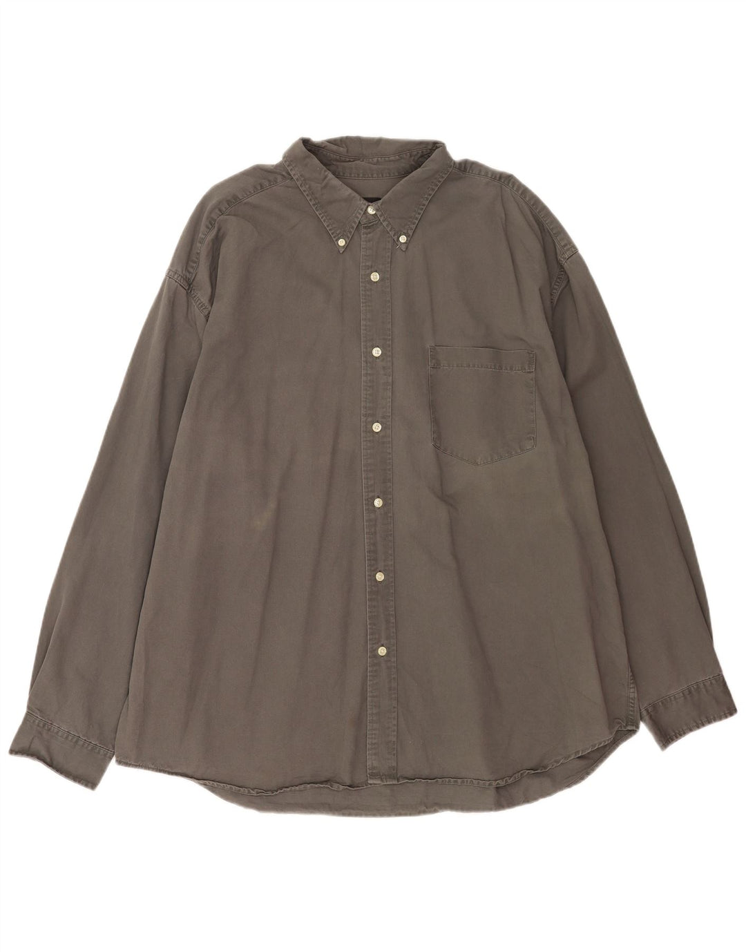Eddie Bauer Herrenhemd 2XL Grau Baumwolle