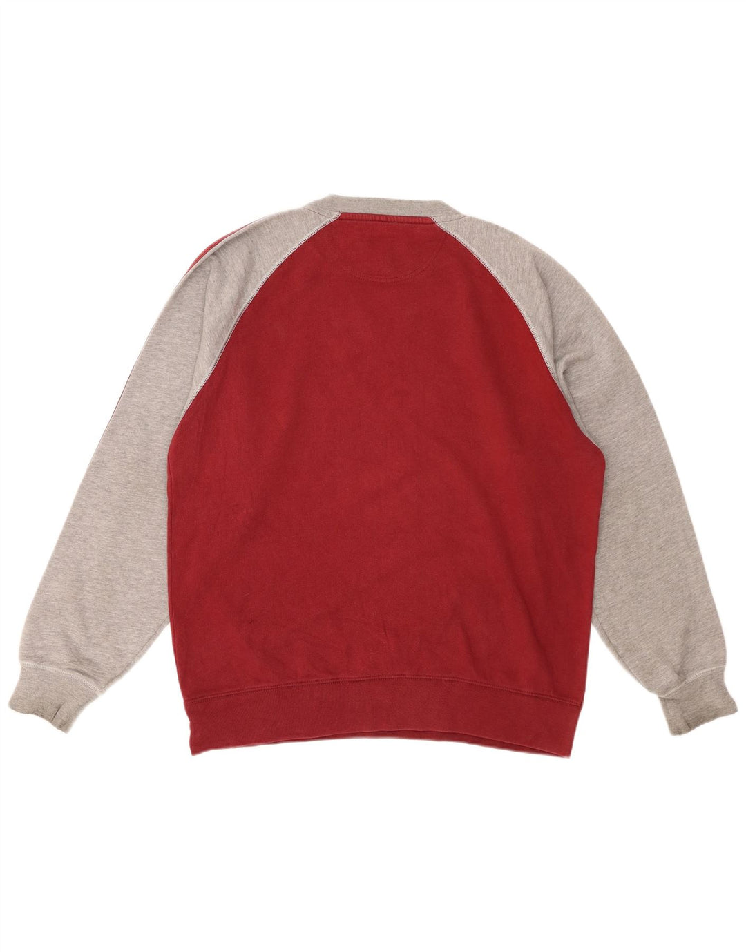 ASICS Herren-Sweatshirt-Pullover aus mittelroter Colourblock-Baumwolle