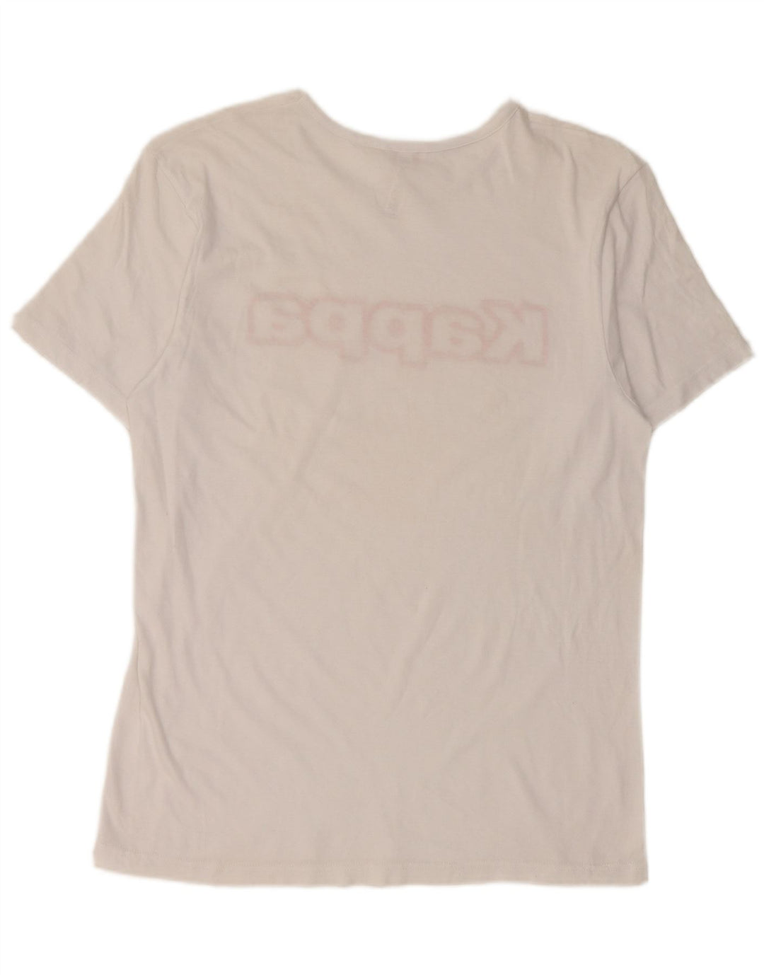 Kappa Womens Graphic T-Shirt Top UK 14 Mittelweiße Baumwolle