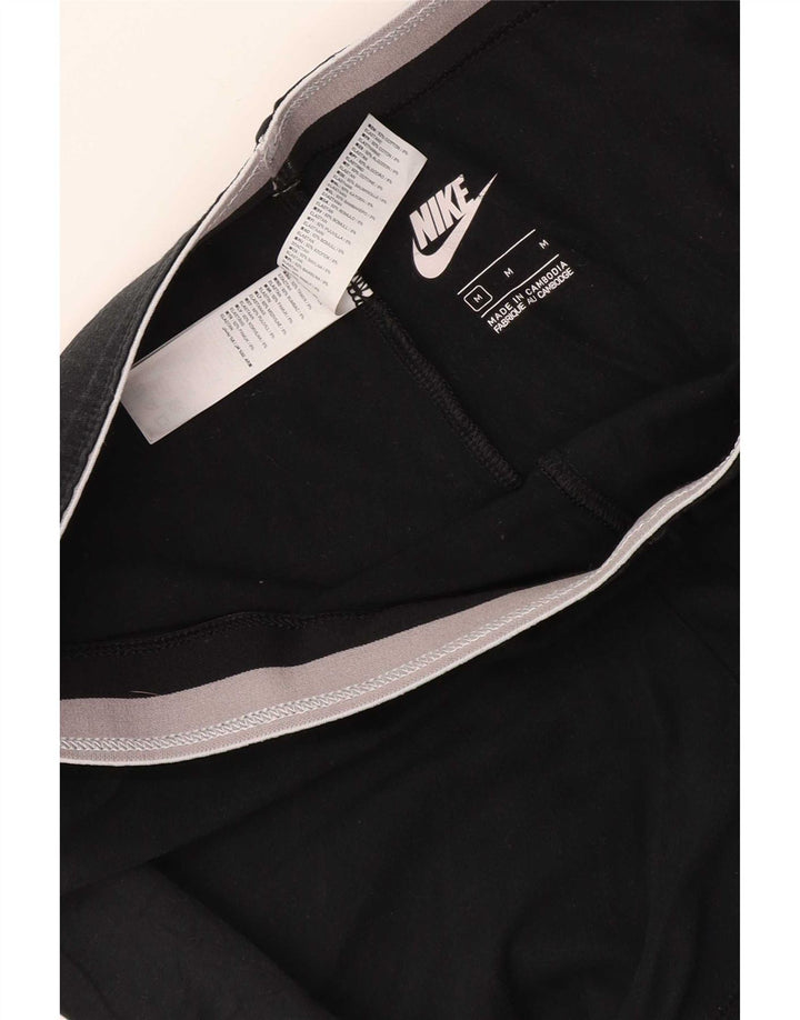 Nike Damen Leggings UK 12 Mittelschwarze Baumwolle