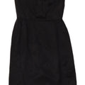 J. CREW Damen Mini-trägerloses Kleid US 2 XS Schwarze Seide