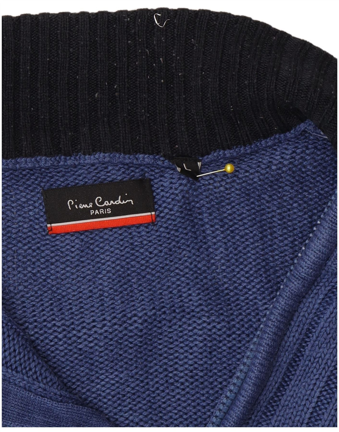 Pierre Cardin Herren-Pullover mit Reißverschluss am Hals, Größe L, Blau