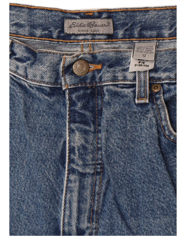 Eddie Bauer Damen Straight Jeans US 12 Large W32 L31 Blaue Baumwolle