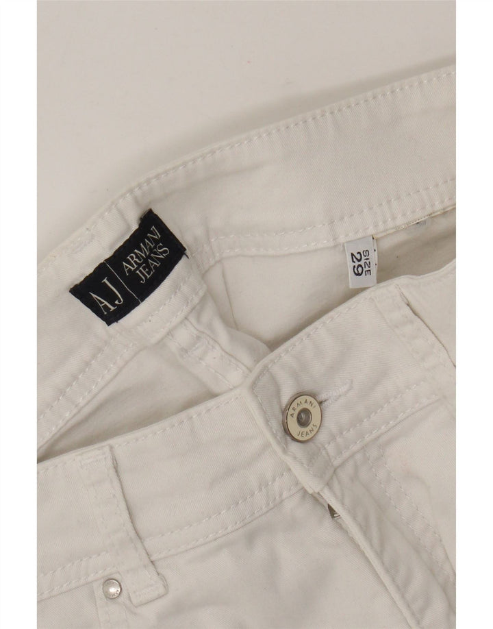 Armani Jeans Damen Straight Jeans W29 L27 Weiß