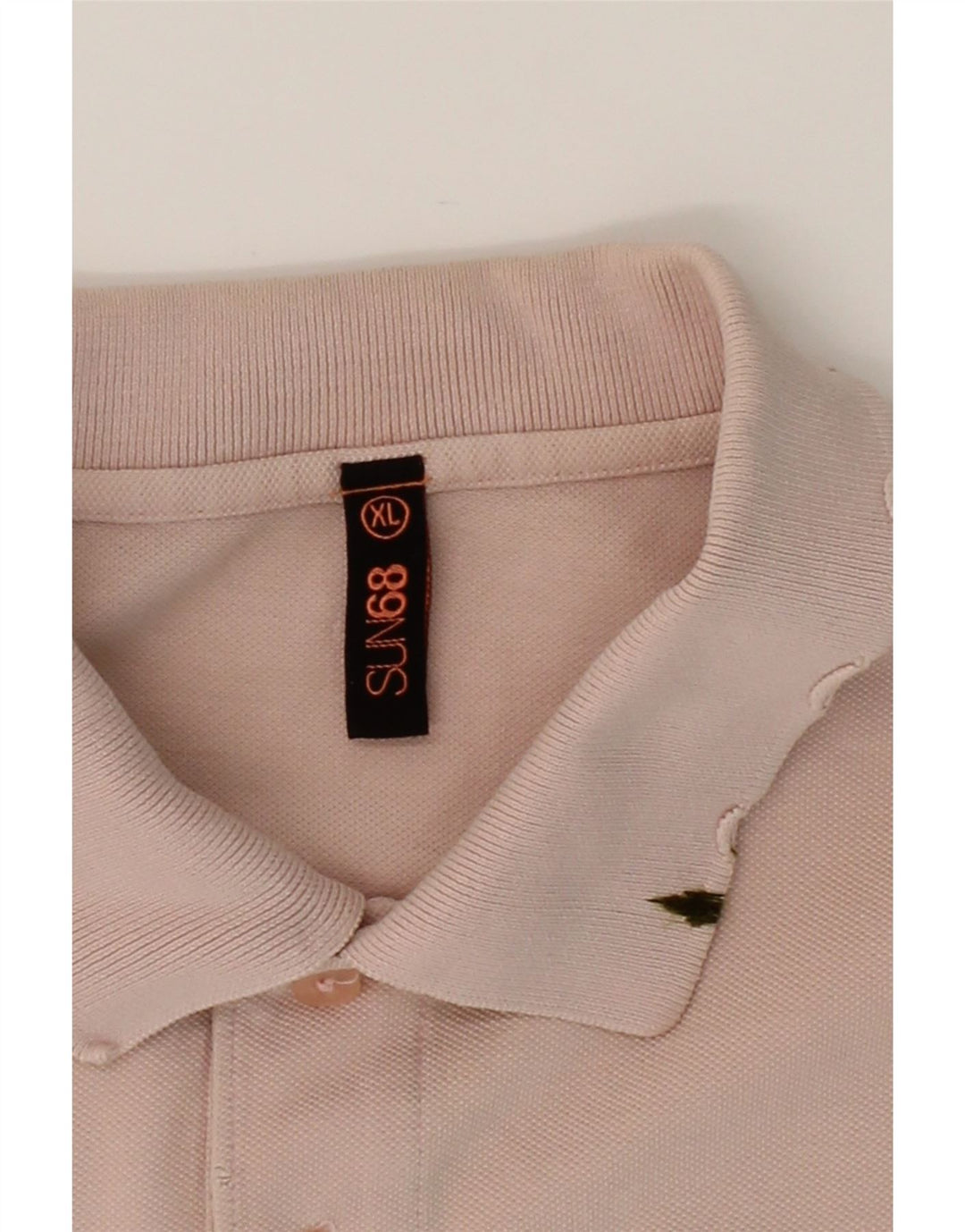 SUN68 Mens Polo Shirt XL Beige Cotton Vintage Sun68 and Second-Hand Sun68 from Messina Hembry 