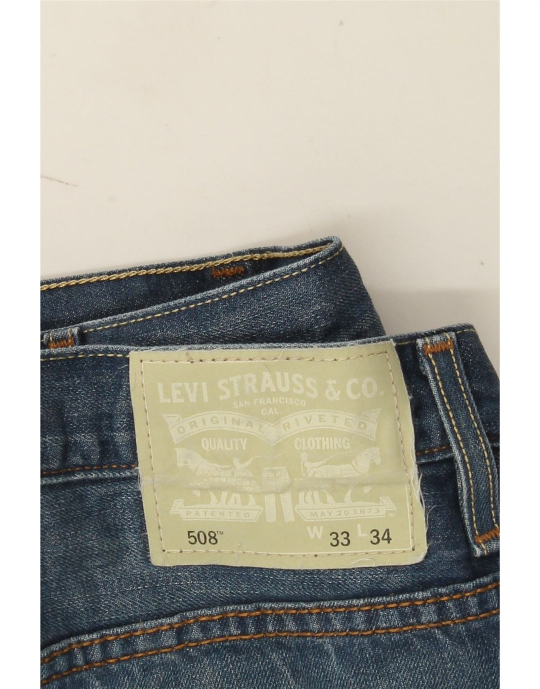 Levi's Herren 508 Slim Jeans W33 L31 Blaue Baumwolle