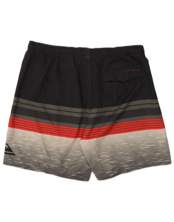 Quiksilver Herren-Badeshorts 2XL, schwarzes Colourblock-Polyester