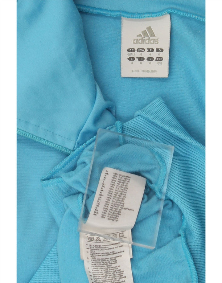 ADIDAS Herren-Trainingsanzug-Top-Jacke, UK 40/42, mittelblaues Polyester