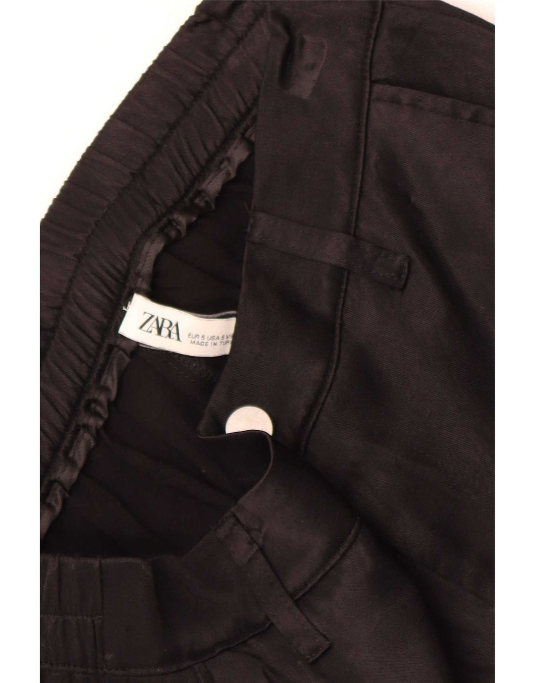 Zara Damen Jogger-Cargohose, Größe S, W26, L28, Schwarz