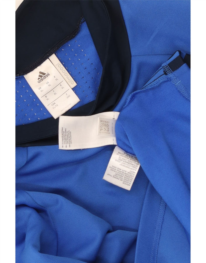 Adidas Herren Climacool Top Langarm XL Blau Colourblock Polyester