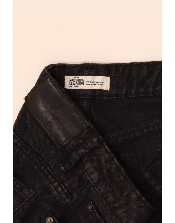 Trafaluc Damen Jeansrock Small W26 Schwarz