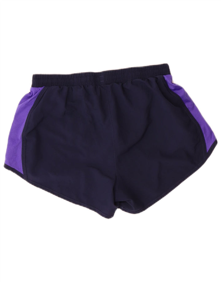 UNDER ARMOUR Damen Sportshorts UK 12 Mittel Marineblau Farbblock