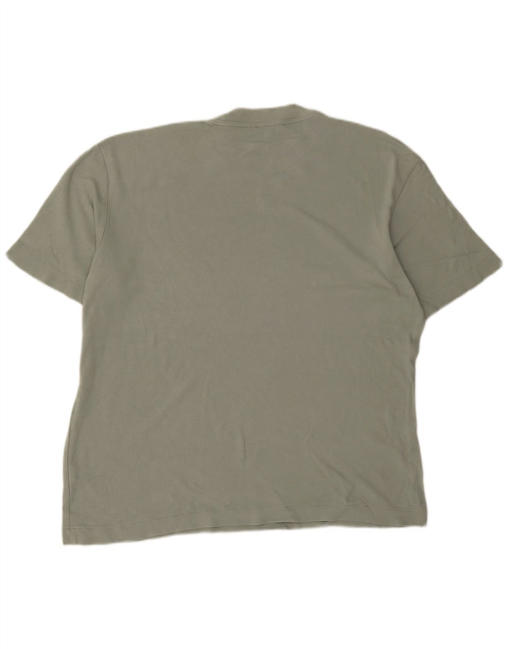 Zara Herren T-Shirt Top Large Grün Baumwolle